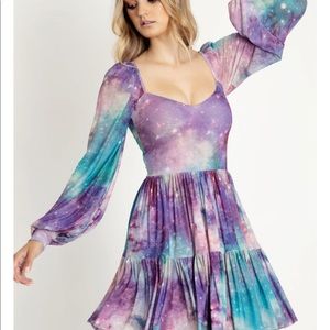 Blackmilk GALAXY FAIRYLAND SWEET FRILL DRESS Small